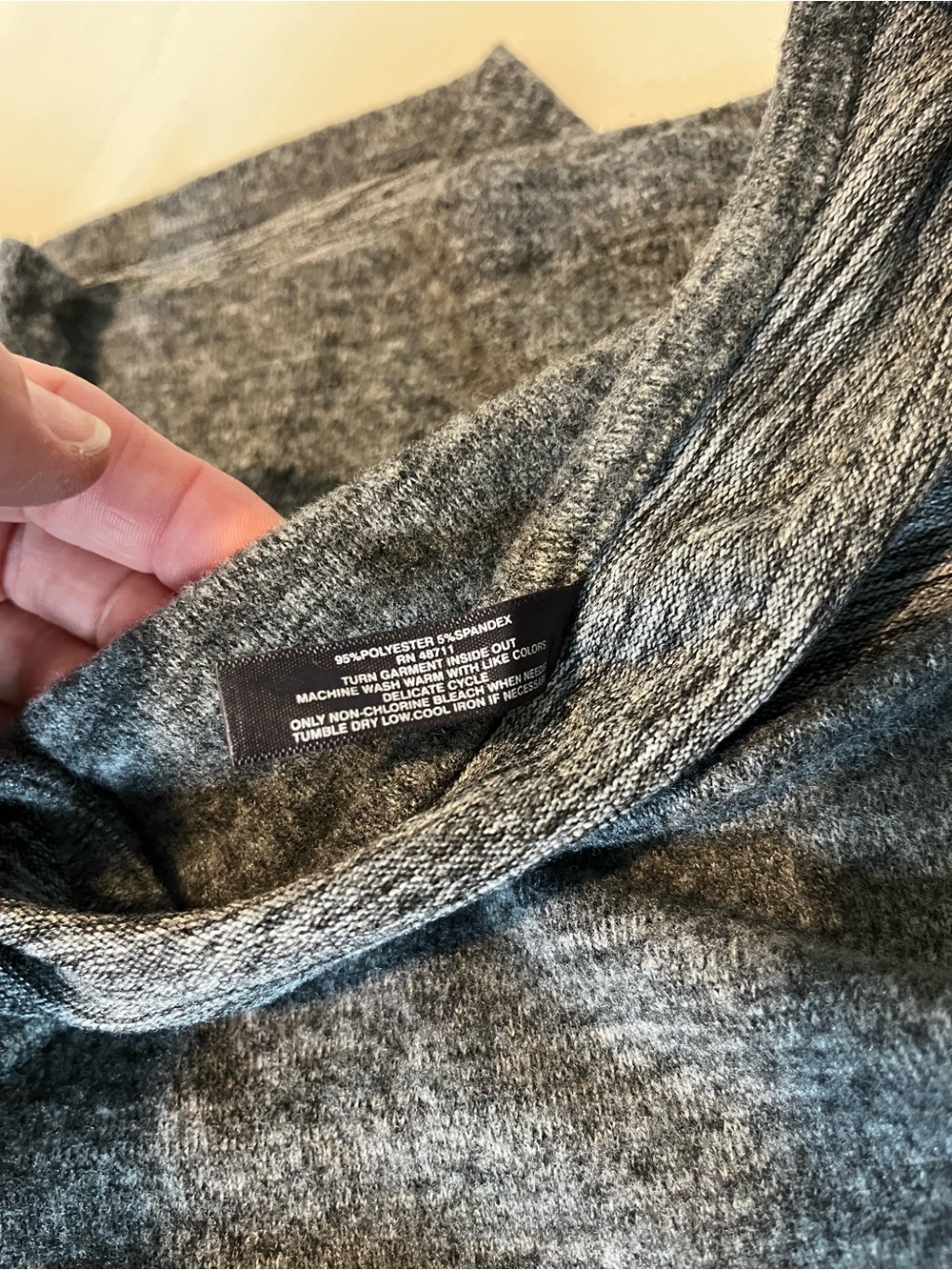 Massini Charcoal Gray Long Sleeve Ruffle Top - Picture 7 of 7